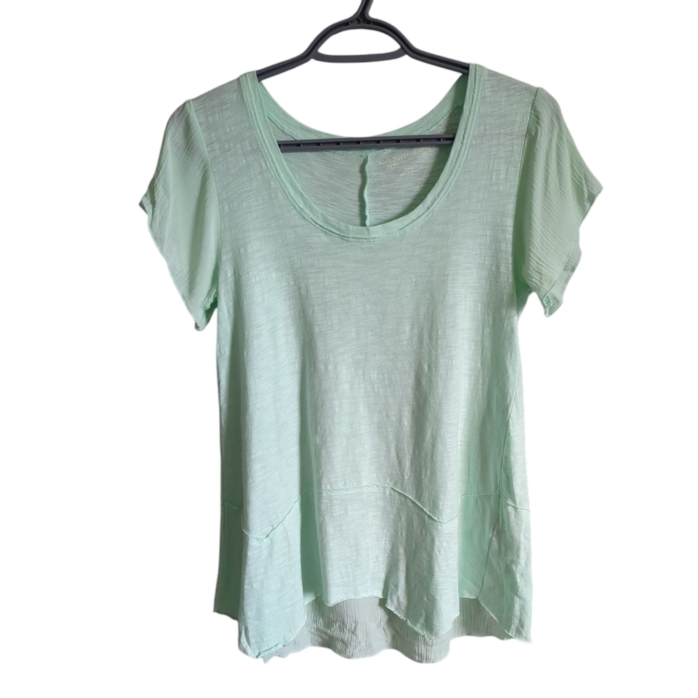 Soft Surroundings Soleil Tunic Mint Mixed Media Size XS